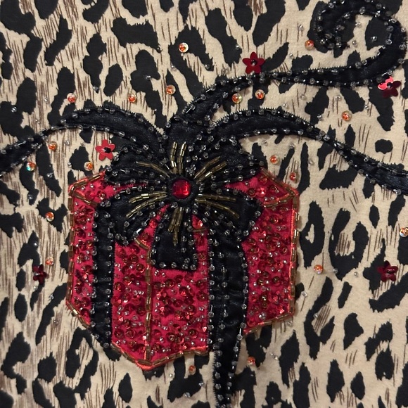 berek Animal Print Christmas blouse size XL - Picture 4 of 7